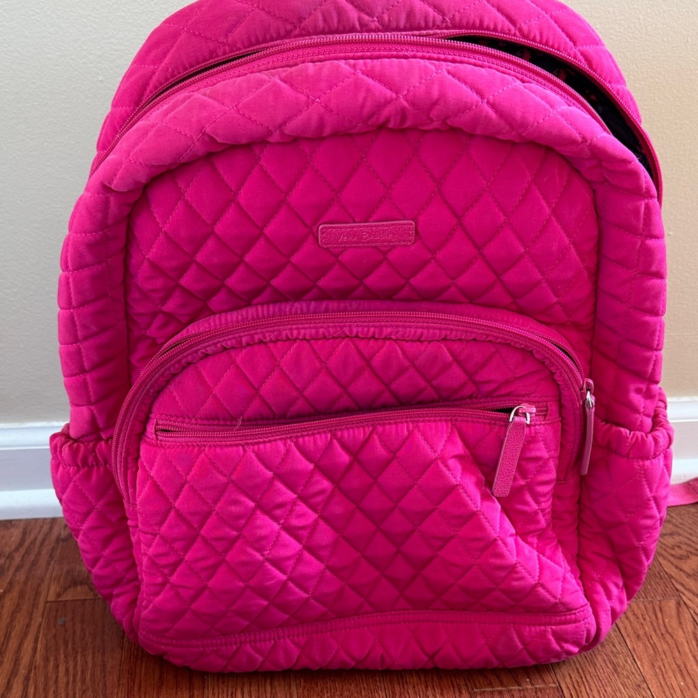 Pink Quilted Backpack